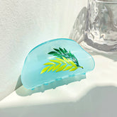 Vintage Print Acrylic Hair Claw Candy Color Clip_Cwaha0735