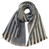 STRIPED JACQUARD SCARF UNISEX WINTER SHAWL_CWASC0866
