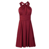 Solid Color Tie-Up Multi-Way Flowy Dress