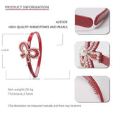 FASHION ACETATE PEARL BOW HAIRBAND HAIRPIN_CWAHA4370