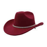 Western Wool Cowboy Fedora Hat For Couples_Cwah04397