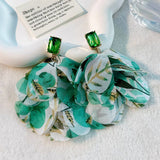 HANDMADE LAYERED FLORAL TASSEL EARRINGS FOR WOMEN_CWMM6253