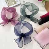 ORGANZA SOLID COLOR LONG SMALL SILK SCARF_CWASC0744