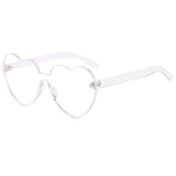 FRAMELESS HEART JELLY COLOR THICK SUNGLASSES_CWASG1194