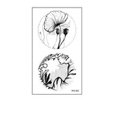 MINIMALIST NATURE TATTOO STICKERS WHALE FOREST_CWMM8365