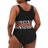 SOLID COLOR PLUS SIZE ONE PIECE BIKINI SWIMSUIT_CWMW0206