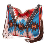 Women Canvas Ethnic Travel Tassel Bags_Cwab0560