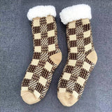 MEN KNITTED PLAID PLUSH INDOOR SLIPPERS_CWMS0714