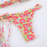 2024 NEW PRINTED FLORAL COLOR BLOCK SPLIT SWIMSUIT_CWMW0253