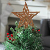19CM GLITTER HOLLOW CHRISTMAS TREE TOPPER_CWMM9900