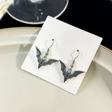 DARK HALLOWEEN FUNNY CREATIVE BAT EARRINGS_CWAJE1842
