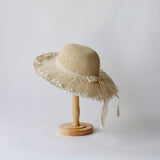SUMMER HAND WOVEN LACE STRAW HAT FOR WOMEN_CWAH3508