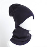 HERRINGBONE HOOD AND SCARF TWO PIECE SET_CWASC1043