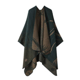 PLAIN ALL MATCH SHAWL KNITTED CAPE SCARF_CWASC2181