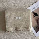 Wool Knit Narrow Scarf Warm Winter Neck Scarf_Cwasc2279