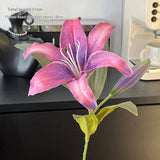 Vintage Autumn Artificial Lily With Bud And Bloom_Cwmm6504