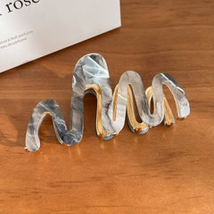 ELEGANT WAVE METAL CLAW LARGE SWEET HAIR CLIP_CWAHA6012