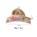 Cwaha07428_Marble Shell Hair Claw Clip For Women Updo