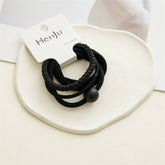 4PCS SET BALL SIMPLE HAIR TIES_CWAHA0333