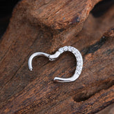 TEARDROP ZIRCONIA HINGED NOSE RING SQUARE SHAPE_CWMM9603
