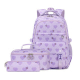 GIRLS BACKPACKS FOR SCHOOL 3 PIECE HEART DESIGN_CWAB5390