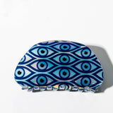 BLUE EYE PRINT HAIR CLAW CREATIVE FRENCH STYLE_CWAHA0315