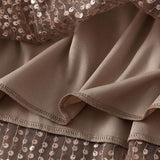 SEQUIN TULLE A LINE MAXI SKIRT WITH FLOWING DRAPE_CWBMS0377