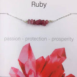 SILVER CHAIN NATURAL STONE NECKLACE WITH CARD_CWAJE1057