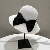 SUMMER ALL MATCH BOW STRAW HAT FOR WOMEN_CWAH3594