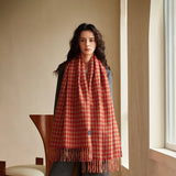 REVERSIBLE HOUNDSTOOTH SCARF SOFT WINTER WRAP_CWASC2330