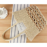 LARGE CAPACITY BEACH PAPER ROPE HOLLOW WOVEN BAG_CWAB2031