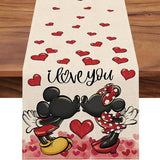 Valentines Day Love Print Cartoon Tablecloth_Cwmm0786