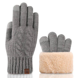 THICKENED FLEECE KNITTED TOUCH SCREEN GLOVES_CWAG0400