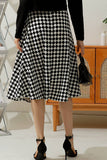 Women Fashion Over Knee Plaid Skirt_Cwbls122