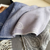 Autumn Winter Paisley Colorblock Tassel Scarf_Cwasc03274