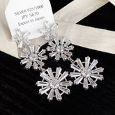 Zircon Snowflake Tassel Earrings_Cwaje1313