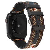APPLE WATCH IWATCH9 ETHNIC STYLE LEATHER STRAP_CWWW0059
