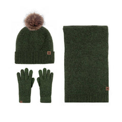 NEW SOLID COLOR WOOL KNITTED WARM THREE PIECE SUIT_CWMM2776