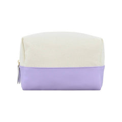 CONTRAST STITCHING CANVAS WASHING COSMETIC BAG_CWAB1083