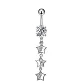 HEART BUTTERFLY CZ BELLY RING BODY JEWELRY_CWMM9180