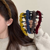 Velvet Non Slip Headband High Top Hair Hoop_Cwaha07863
