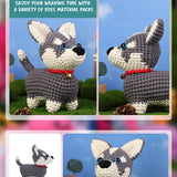 HANDMADE HUSKY CROCHET DOLL MATERIAL KIT_CWMM0814