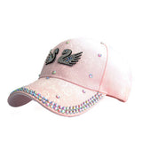 DOUBLE SWAN RHINESTONE BASEBALL CAP SUN HAT_CWAH1059