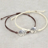 Waterproof Wax Thread Woven Football Bracelet