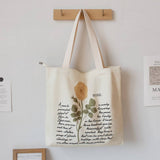 Vintage Canvas Tote Bag For School And Daily Use_Cwab5620