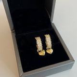 Valentines Day Zircon Heart Earrings For Women