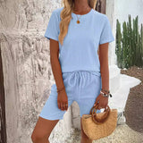 Two-Piece Sportswear Set Of Short Sleeves Shorts