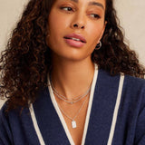 SIMPLE LOVE DOUBLE BUCKLE PAPER CLIP NECKLACE_CWMM5737