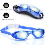 KIDS SWIM GOGGLES HD MIRROR ANTI FOG WATERPROOF_CWASG1044