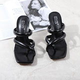 SOLID COLOR FLIP UP SANDALS AND HIGH HEELS_CWSHS0565